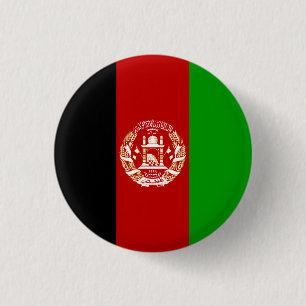 Patriotic Afghanistan Flag 3 Cm Round Badge