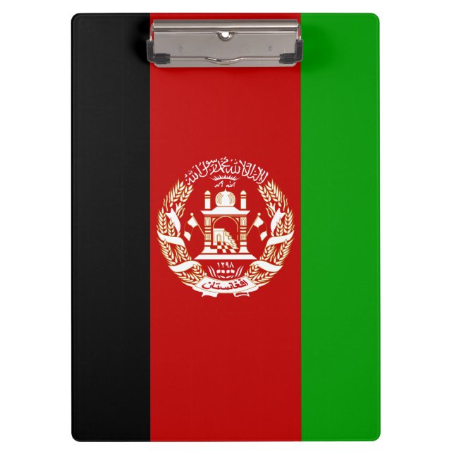 Patriotic Afghanistan Flag Clipboard (Front)