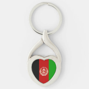 Patriotic Afghanistan Flag Key Ring