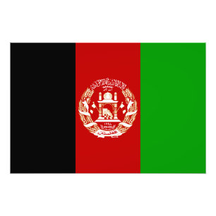 Patriotic Afghanistan Flag Photo Print