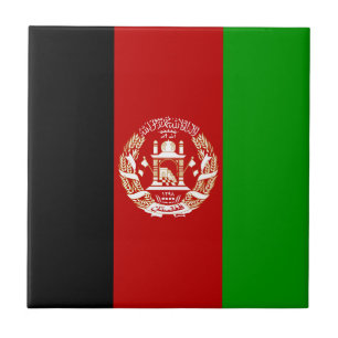 Patriotic Afghanistan Flag Tile