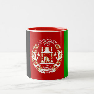 Patriotic Afghanistan Flag Two-Tone Coffee Mug