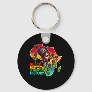 Patriotic African American Black History Is Americ Key Ring