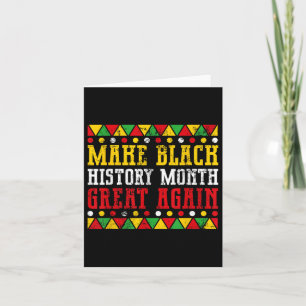 Patriotic African American Trump Black History Mon Card