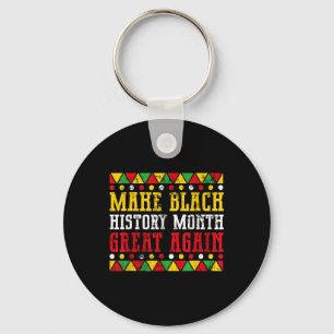 Patriotic African American Trump Black History Mon Key Ring