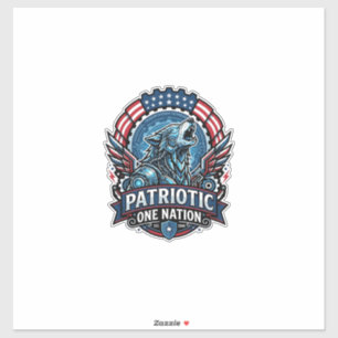 Patriotic Ai Freedom Wolf Cyberpunk Future Freedom