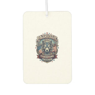 Patriotic Ai Freedom Wolf Cyberpunk Future Freedom Car Air Freshener