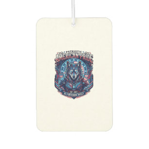 Patriotic Ai Freedom Wolf Cyberpunk Future Freedom Car Air Freshener