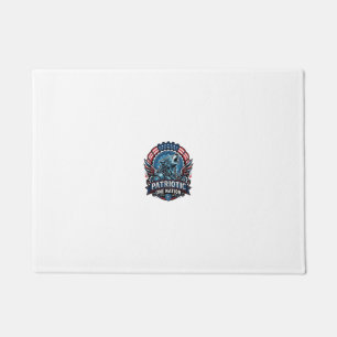 Patriotic Ai Freedom Wolf Cyberpunk Future Freedom Doormat