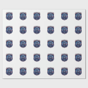 Patriotic Ai Freedom Wolf Cyberpunk Future Freedom Wrapping Paper