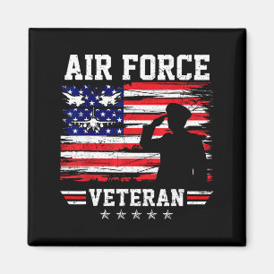 Patriotic air force veteran usaf flag american magnet