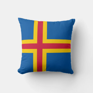 Patriotic Åland Islands Flag Cushion