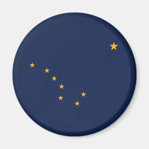 Patriotic Alaska State Flag Magnet