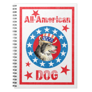 Patriotic Alaskan Malemute Notebook