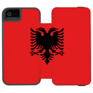 Patriotic Albanian Flag Incipio Watson™ iPhone 5 Wallet Case