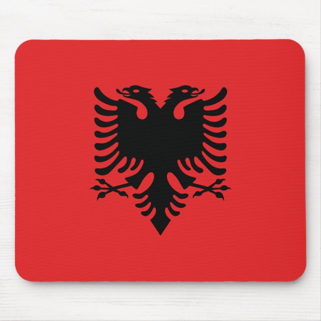 Patriotic Albanian Flag Mouse Pad (Front)