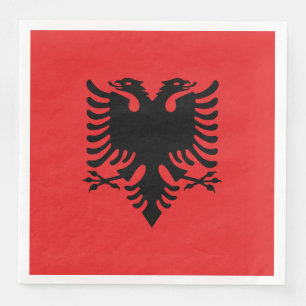Patriotic Albanian Flag Napkin
