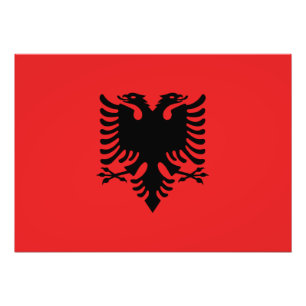 Patriotic Albanian Flag Photo Print