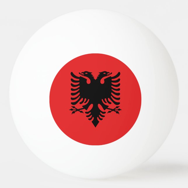 Patriotic Albanian Flag Ping Pong Ball (Front)
