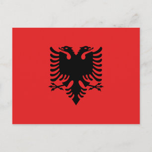 Patriotic Albanian Flag Postcard
