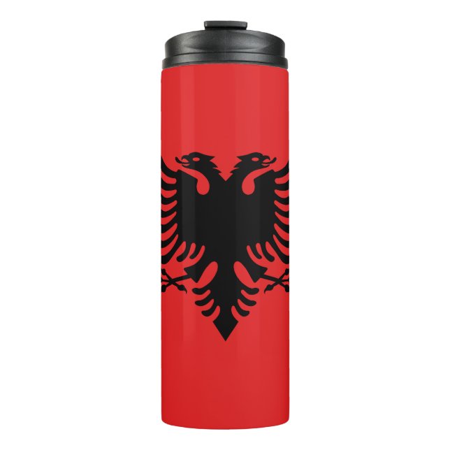 Patriotic Albanian Flag Thermal Tumbler (Front)