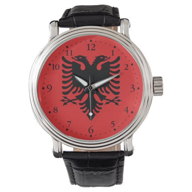 Patriotic Albanian Flag Watch (Front)