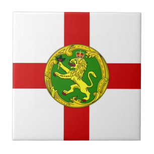 Patriotic Alderney Flag Ceramic Tile