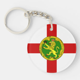 Patriotic Alderney Flag Key Ring