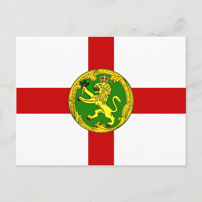 Patriotic Alderney Flag Postcard (Front)