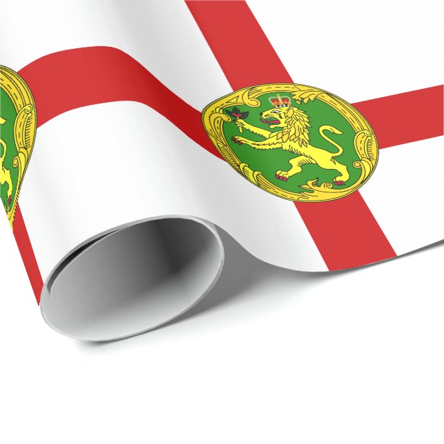 Patriotic Alderney Flag Wrapping Paper (Roll Corner)