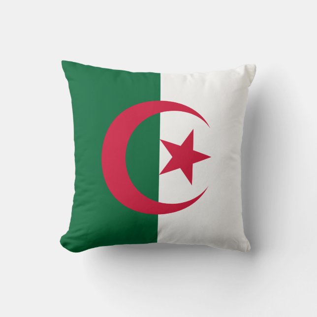Patriotic Algerian Flag Cushion (Front)