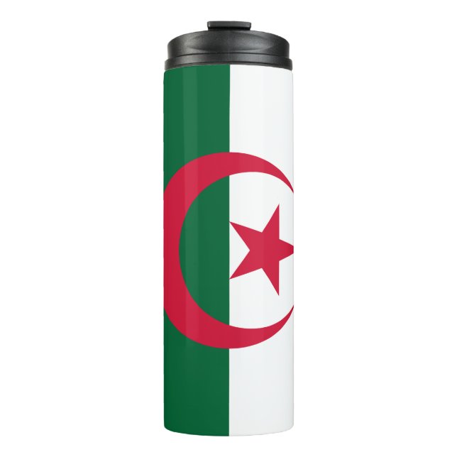 Patriotic Algerian Flag Thermal Tumbler (Front)