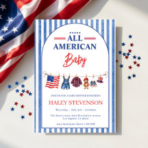 Patriotic All American Baby 4th July Baby Shower