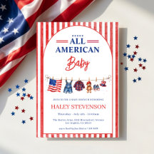 Patriotic All American Baby 4th July Baby Shower