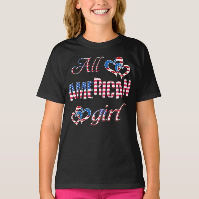 Patriotic All American Girl Shirt (Front)