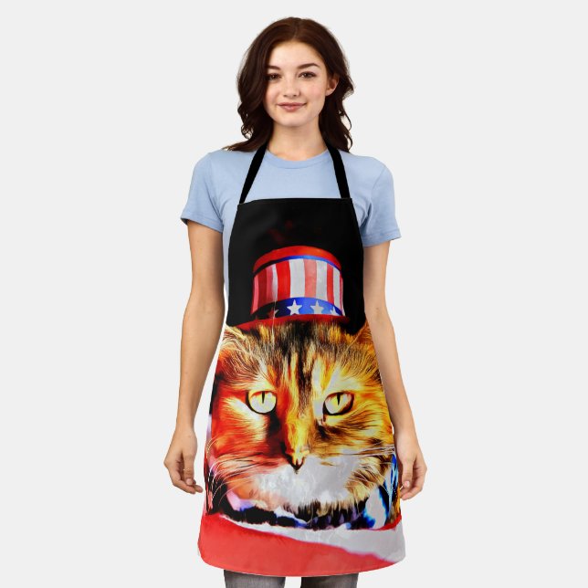 Patriotic All-Over Print Apron (Worn)