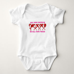 Patriotic "All You Need is Love & 1776" Baby Bodys Bodysuit