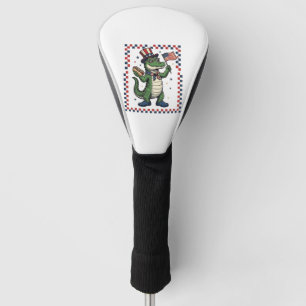 Patriotic Alligator Hot Dog Flag Vintage Shirt Des Golf Head Cover