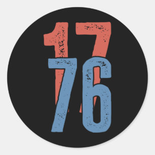 Patriotic America 1776 4th Of July Classic Round Sticker