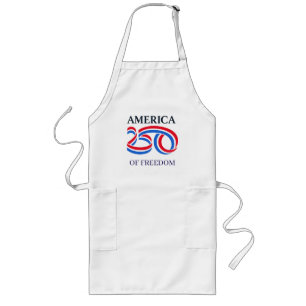 Patriotic America 250th Anniversary USA 2026 Long Apron