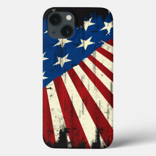 Patriotic America Grunge Flag iPhone 13 Case