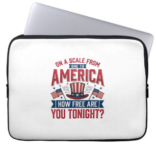 Patriotic America How Free Are You Tonight Shirt D Laptop Sleeve
