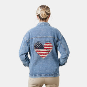 Patriotic America is in my heart Denim Jacket