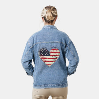 Patriotic America is in my heart Denim Jacket