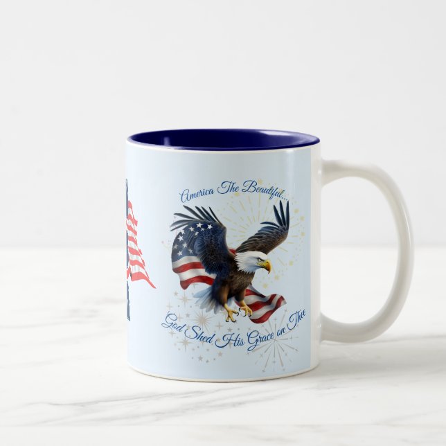 Patriotic America the Beautiful Mug Eagle Flag (Right)