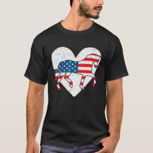 Patriotic America USA Flag 4th Of July Horse 1 T-Shirt