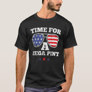 Patriotic America Usa Flag Time For A Mega Pint T-Shirt