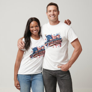 Patriotic american 4th of July Coquette USA T-Shirt