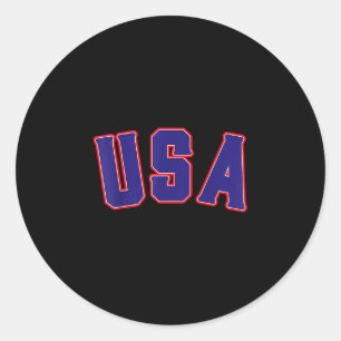Patriotic american 4th of july freedom usa classic round sticker