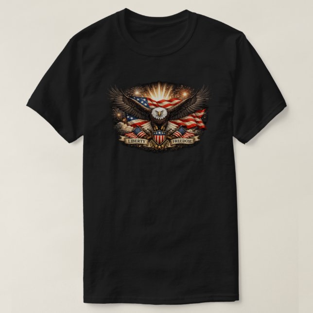 Patriotic American (8a) T-Shirt (Design Front)